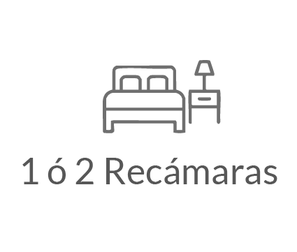 icono 1 o 2 recamaras